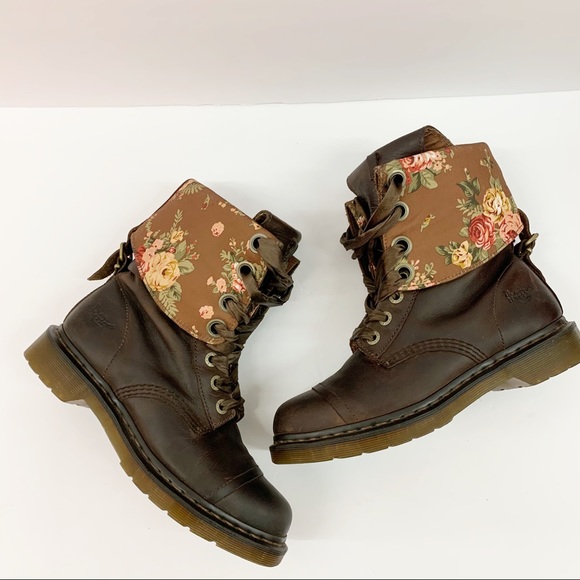 SOLD Dr. Martens Triumph Brown Leather Boots Flora - Picture 4 of 8